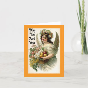 Carte de voeux bon thanksgiving Angel