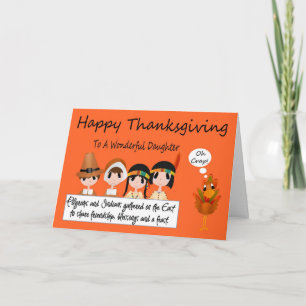 Carte de voeux bon thanksgiving-fille