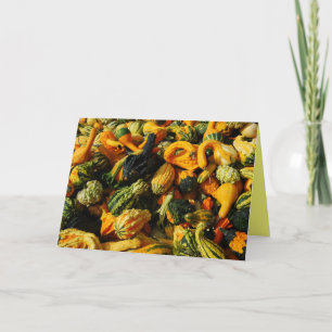 Carte de voeux bon thanksgiving Gourds
