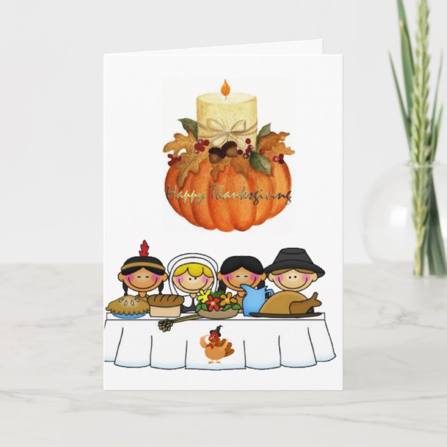 Carte de voeux bon thanksgiving jour (Devant)
