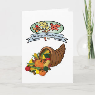 Carte de voeux bon thanksgiving jour
