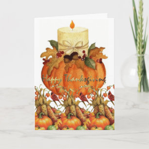 Carte de voeux bon thanksgiving jour