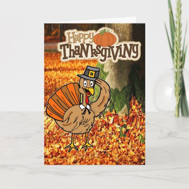 Carte de voeux bon thanksgiving jour (Devant)