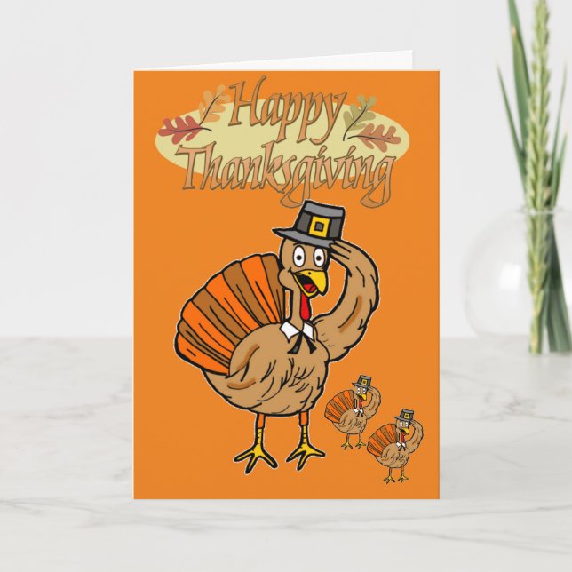 Carte de voeux bon thanksgiving jour (Devant)