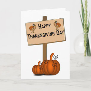Carte de voeux bon thanksgiving jour