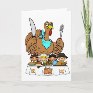 Carte de voeux bon thanksgiving jour