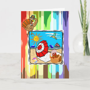 Carte de voeux bon thanksgiving jour, Beach Turqui