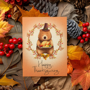 Carte de voeux bon thanksgiving Oear Cute