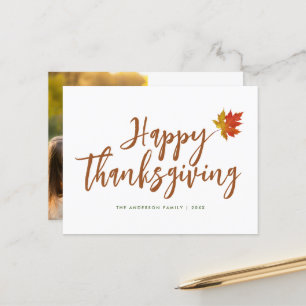 Carte de voeux bon thanksgiving script vacances