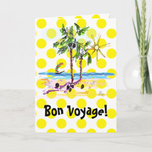 Carte de voeux Bon Voyage sur mesure par Ginette