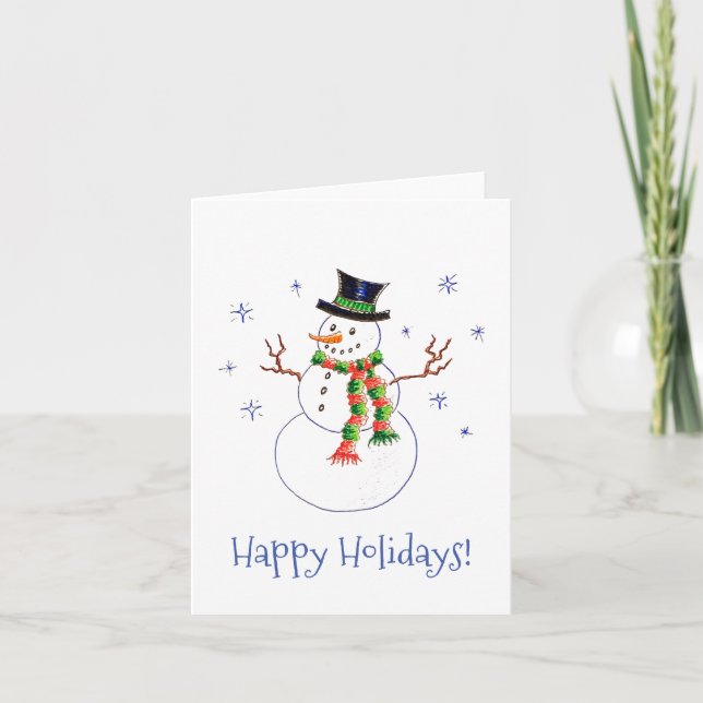 Carte de vœux bonhomme de neige Winter Wonderland (Devant)