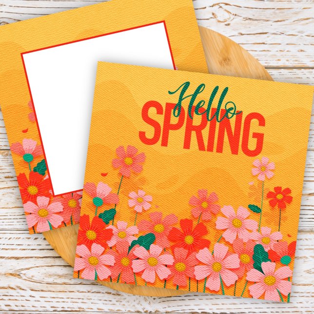 Carte de vœux Bonjour Fleurs de Printemps (Créateur téléchargé)