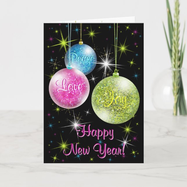 Carte de vœux Bonne Année (Devant)