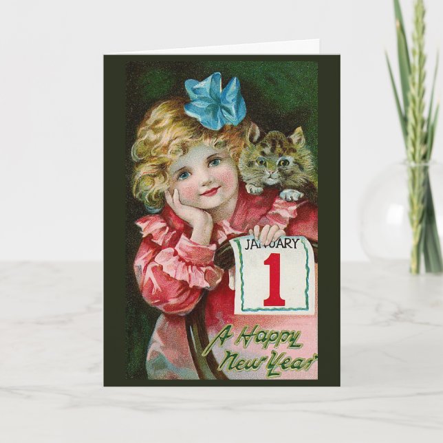 Carte de voeux "Bonne Fille du Nouvel An" (Devant)