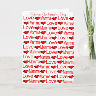 Carte de vœux Bonne Saint-Valentin Maman Cœur Roug