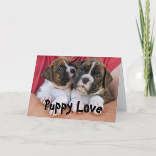 Carte de voeux Boxer Puppy Love