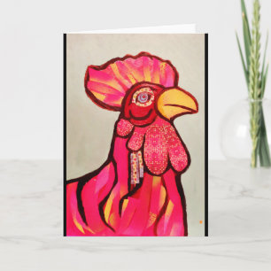 Carte de voeux Bright Red Rooster