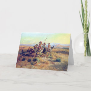 Carte de voeux C M Russell "The Scout"