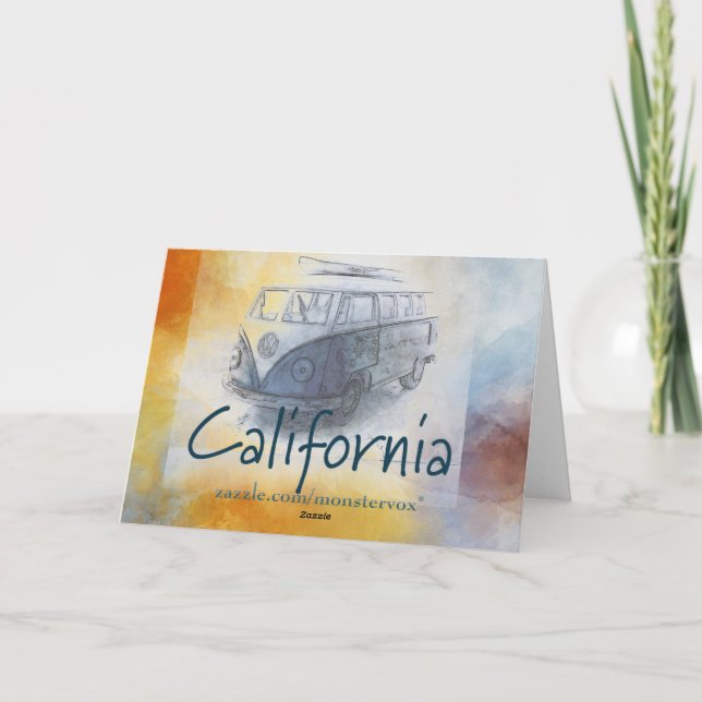 Carte de voeux Californie (Dos)