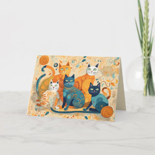 carte de voeux calmant chats