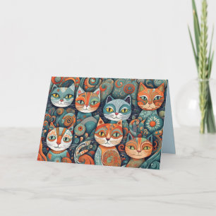 carte de voeux calmant chats