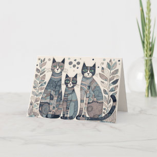 carte de voeux calmant chats