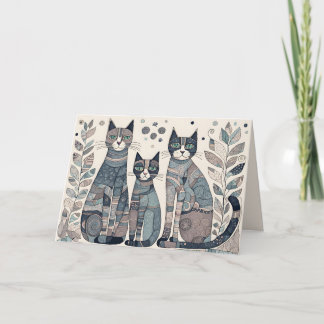 carte de voeux calmant chats