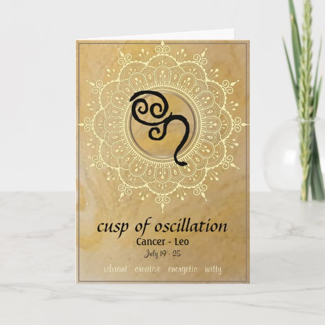 Carte de voeux Cancer-Leo Cusp (Devant)