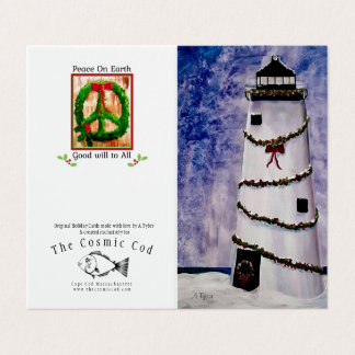 Carte de voeux Cape Cod Holiday Lighthouse