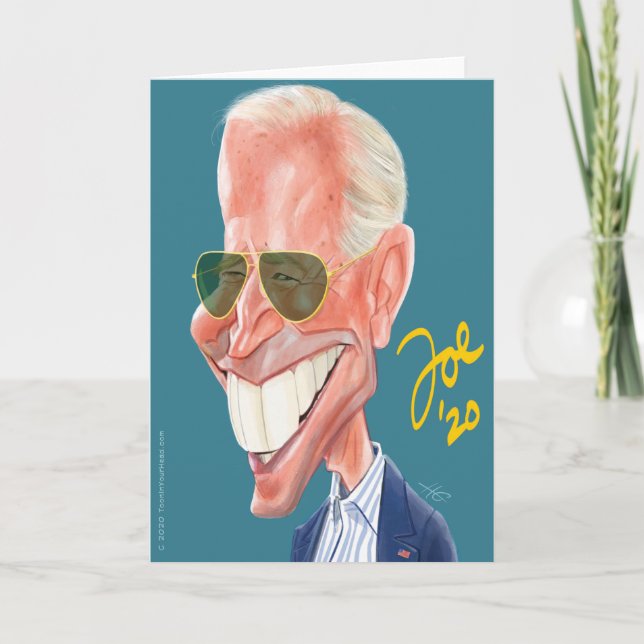 Carte de voeux caricature Joe Biden (Devant)