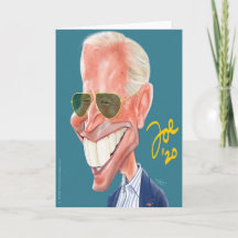 Carte de voeux caricature Joe Biden