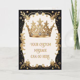 Carte de vœux/carte de note Couronne royale