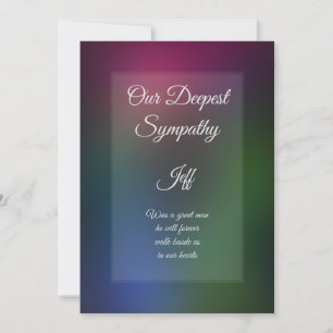 Carte de voeux carte Sympathie personnalisée
