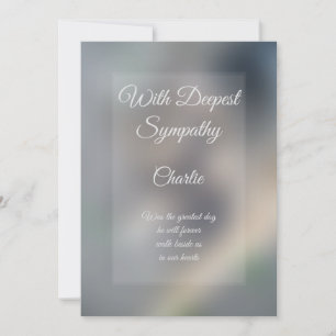 Carte de voeux carte Sympathie personnalisée