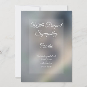 Carte de voeux carte Sympathie personnalisée