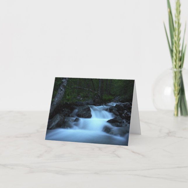Carte de voeux Cascade calme (Devant)