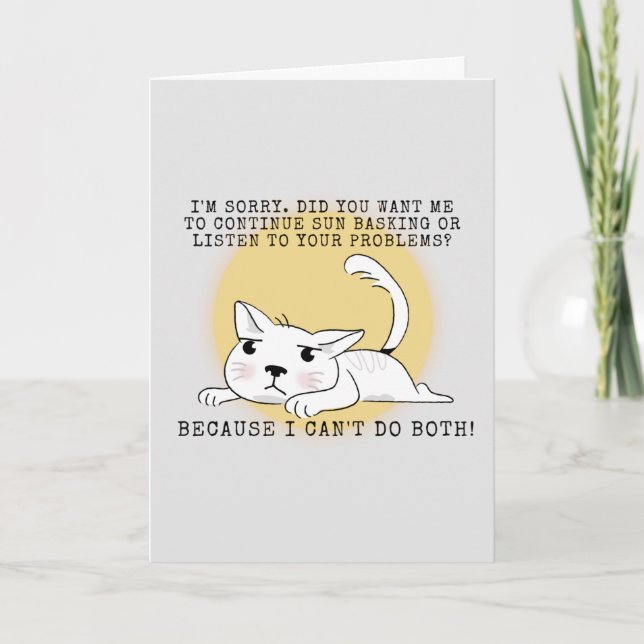 Carte de voeux Cat Tough Love (Devant)