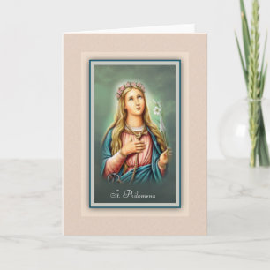 Carte de voeux catholique de St Philomena