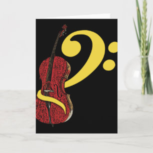 Carte de voeux Cello Clef