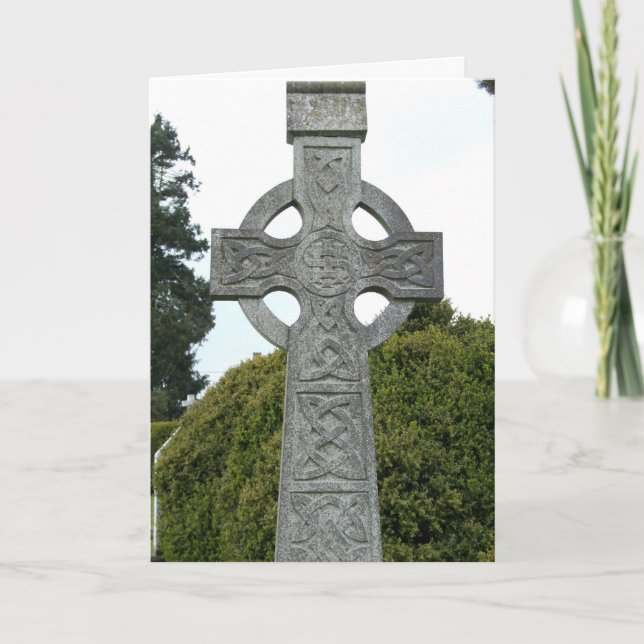 Carte de voeux Celtic Stone Cross (Devant)