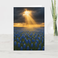 Carte de vœux Champ de Bluebonnet - Note de printe