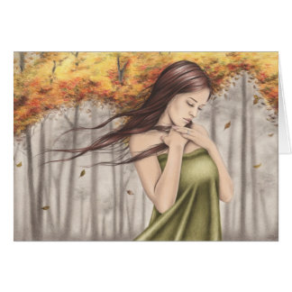 Carte de voeux changeante d'automne de saisons