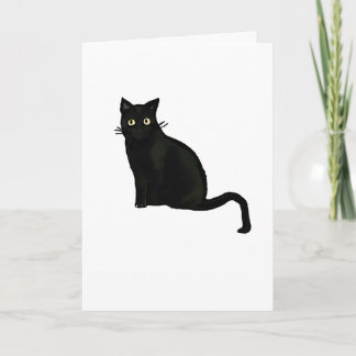 Carte de vœux Chat Noir Intérieur Vierge