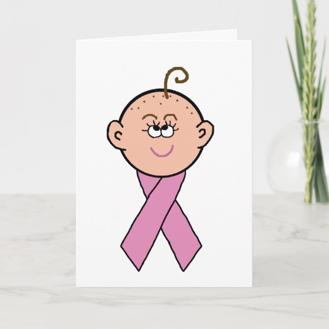 Carte de voeux Chemo Lady Cancer du Sein (Devant)
