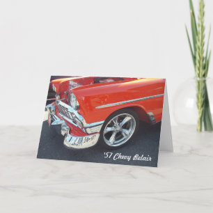 Carte de voeux Chevrolet Chevy Belair 1957