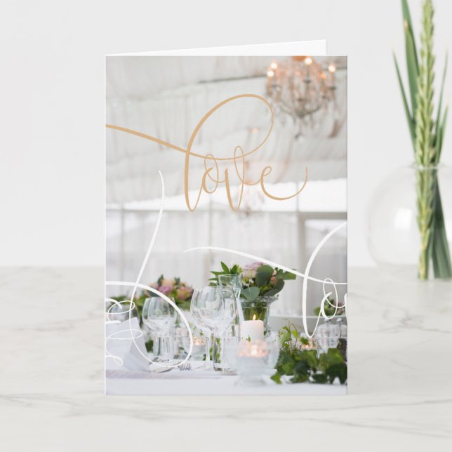 Carte de voeux chic Mariage/anniversaire (Devant)
