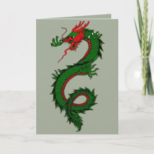 Carte de voeux chinoise de dragon