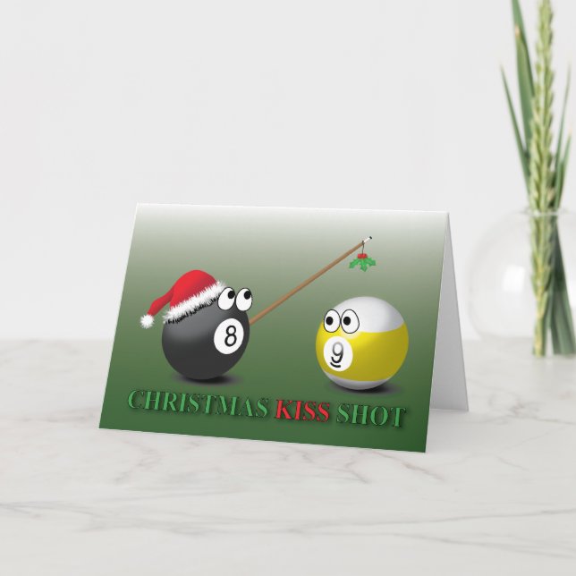 Carte de voeux Christmas Kiss Shot (Devant)