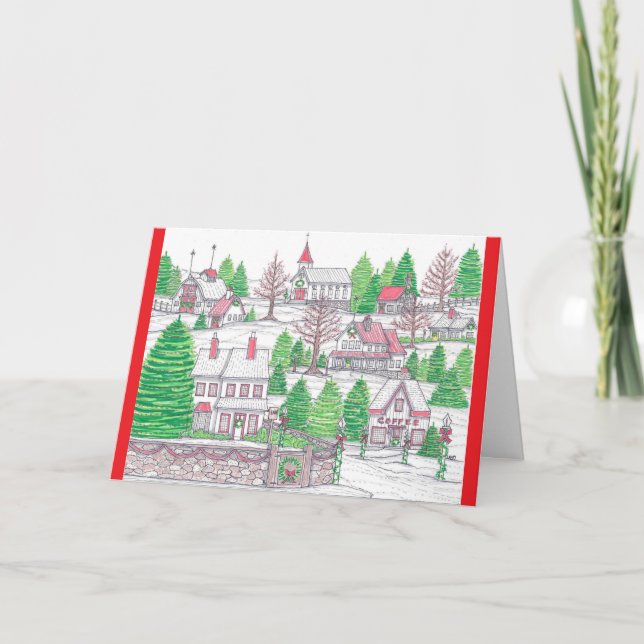 Carte de voeux Christmas Village 5 (Devant)