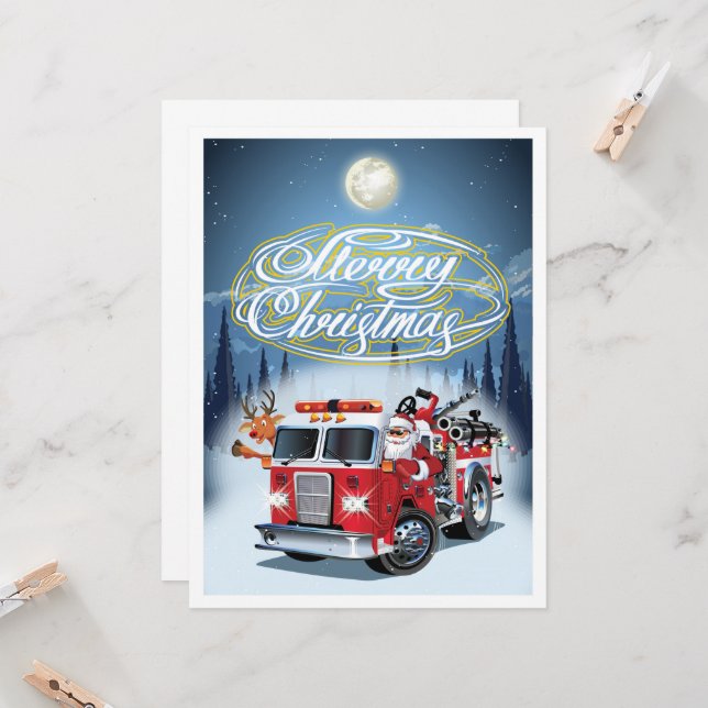 Carte de vœux Chrustmas (Devant/Arrière en situation)